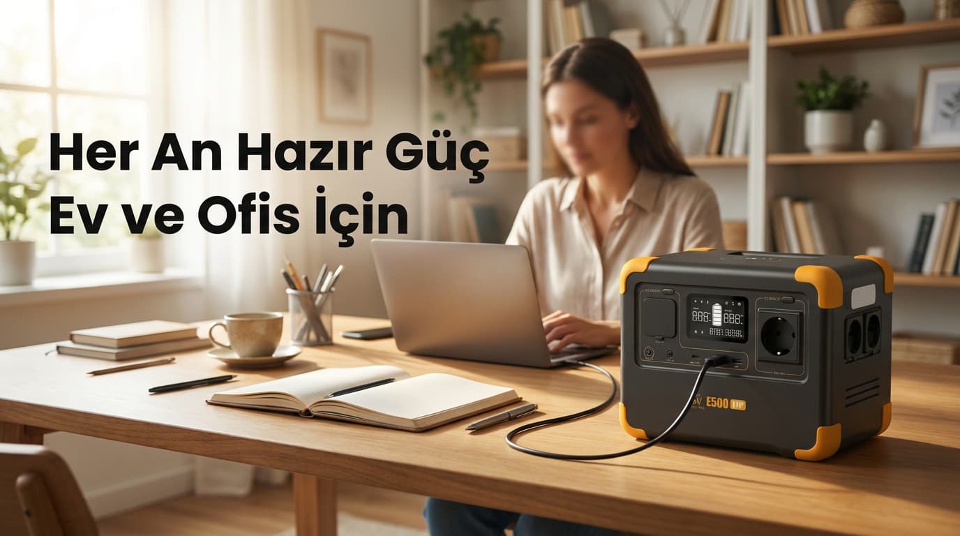 Solar Wise E500LFP taşınabilir güç istasyonu ev ve ofis için kesintisiz enerji